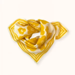 Petit foulard  Manika "Flora Bold" - Citron