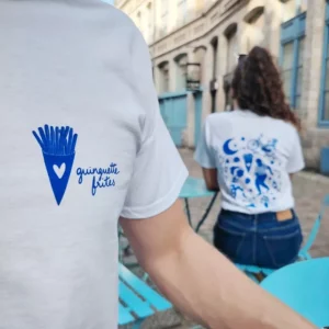 Tee-Shirt mixte sérigraphié 'Guinguette Frites'