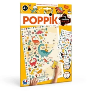 Poster créatif Poppik 150 stickers - Dinosaures