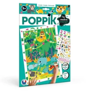 Poster créatif Poppik 150 stickers - Jungle