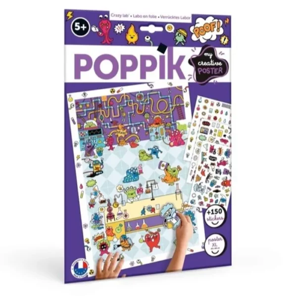 Poster créatif Poppik 150 stickers - Labo en folie