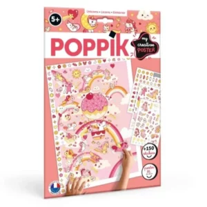 Poster créatif Poppik 150 stickers - Licornes