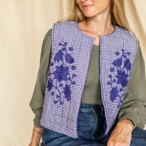 Gilet sans manche - Khadi Violet