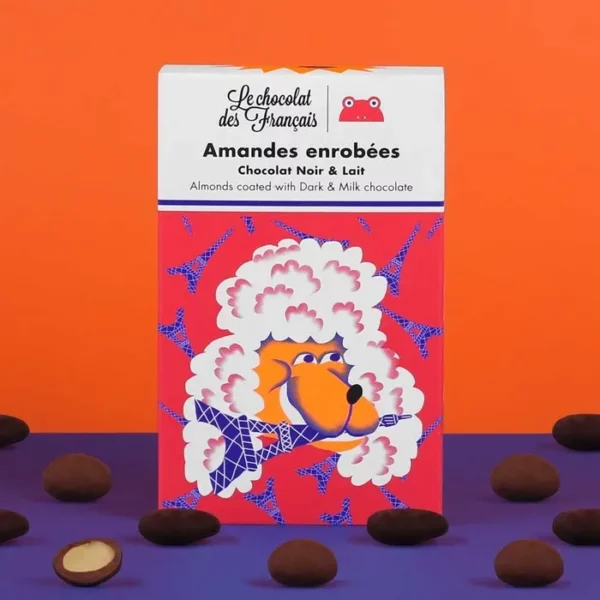 Amandes enrobées de chocolat noir & lait - Caniche
