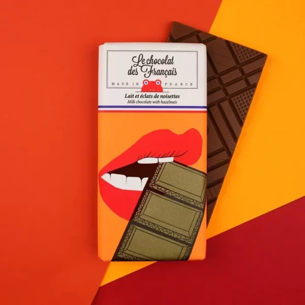 Tablette chocolat bio lait et éclats de noisettes - Bouche