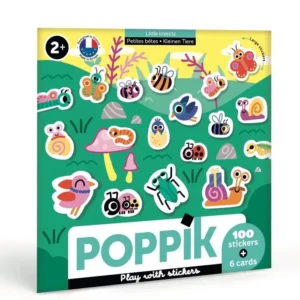 6 cartes stickers Poppik - Petites bêtes