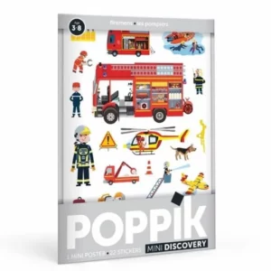 Mini poster Poppik - Les pompiers