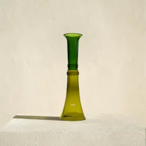 Bougeoir Vert / Feuille morte