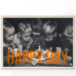 Carte / Affiche sérigraphiée Happy Day