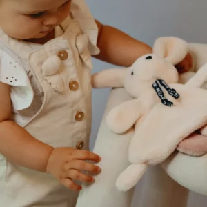 Doudou Lapin dorlotin - ivoire