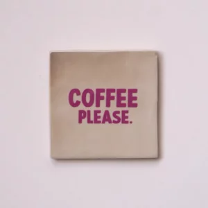 Carreau à accrocher - Coffe please - violet / beige