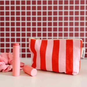 Trousse Sofia - Rayures - Candy pink